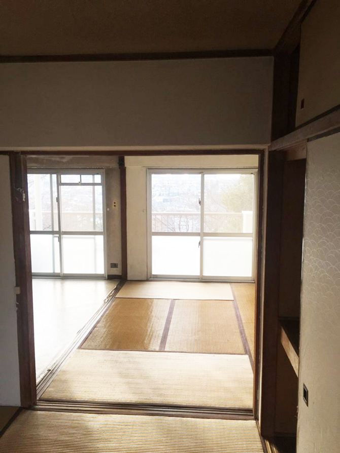 2部屋が仕切られた和室と洋室｜横浜リノベーション